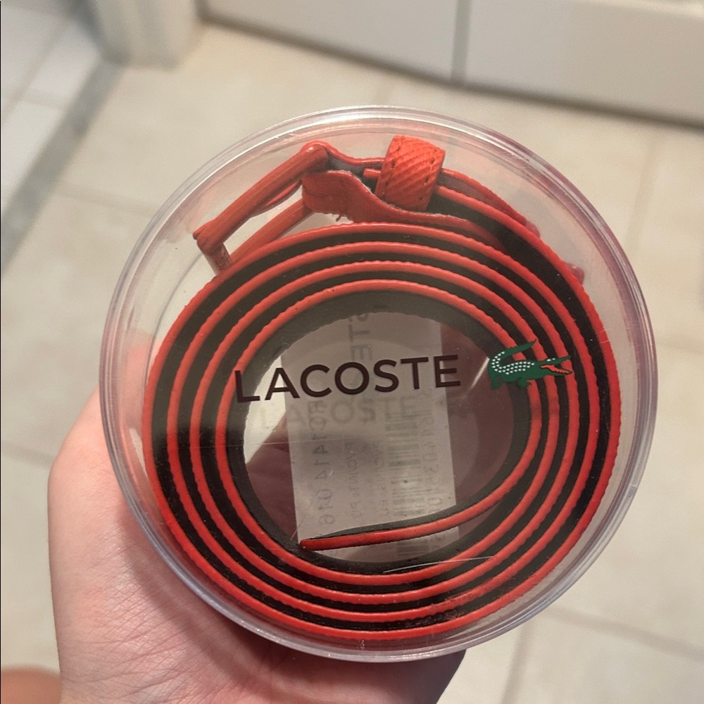 Lacoste Vibrant Red Belt